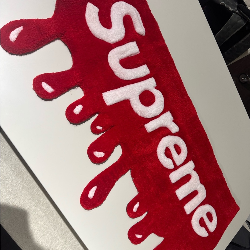 Supreme Bold Red Drip Bath Mat